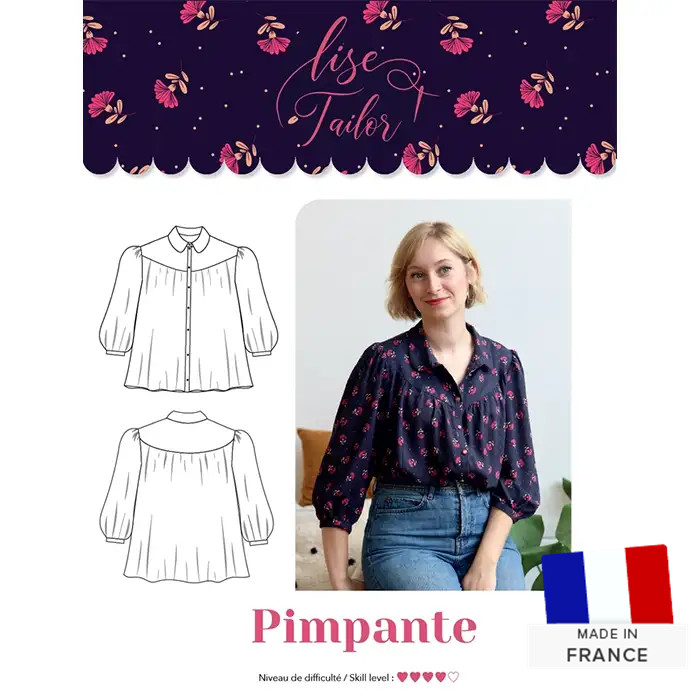 Patron Chemisier Pimpante par Lise Tailor - T34 à 52 Patron Chemisier Pimpante par Lise Tailor - T34 à 52