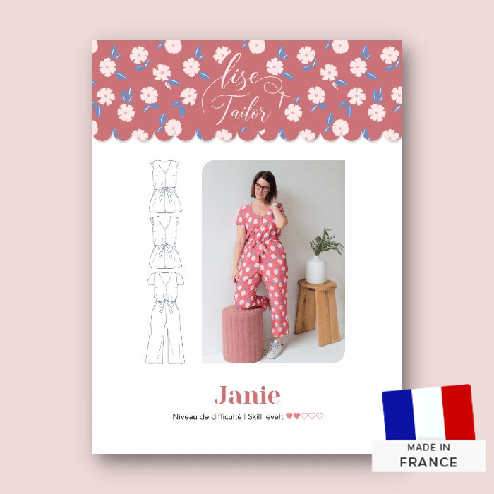 Patron couture Combinaison Janie Lise Tailor 34/48 Patron couture Combinaison Janie Lise Tailor 34/48