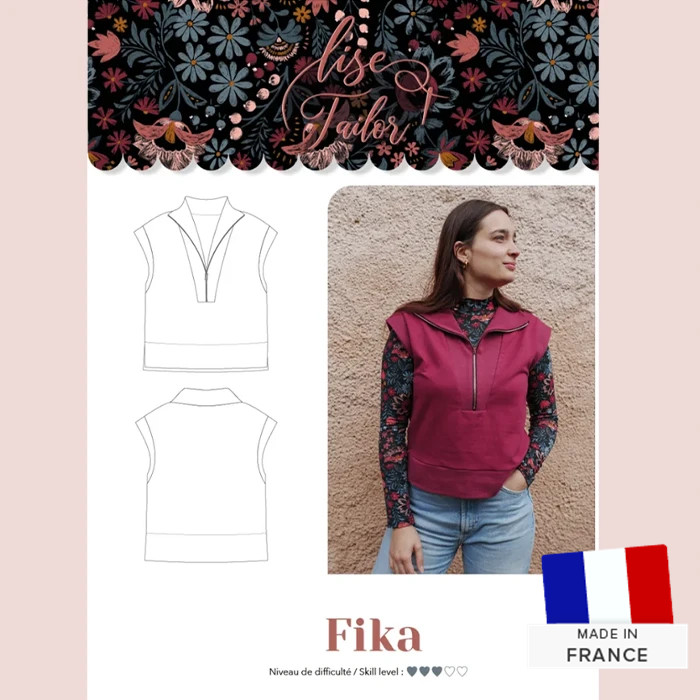 Patron Sans manche Fika par Lise Tailor - S à XXL Patron Sans manche Fika par Lise Tailor - S à XXL