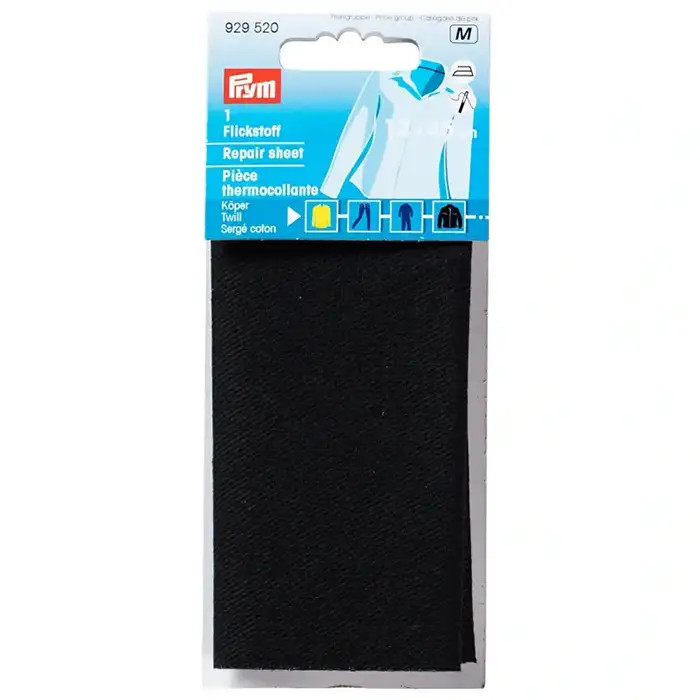 Pièce thermocollante 10x40cm noire Prym Pièce thermocollante 10x40cm noire Prym