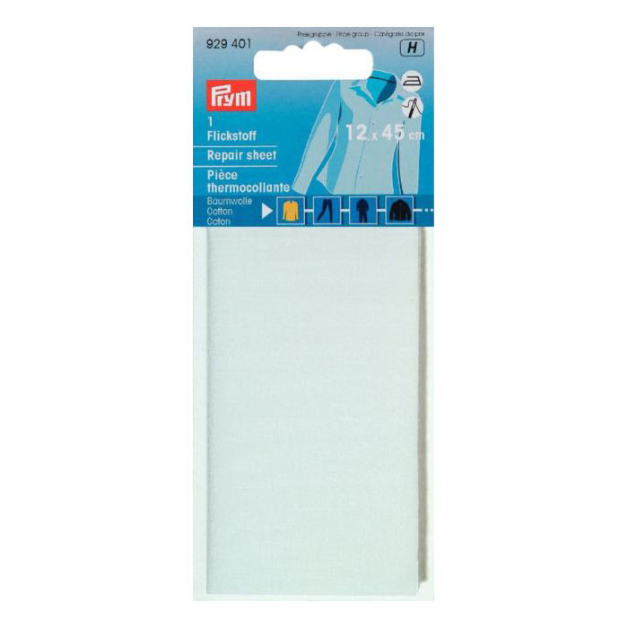 Pièce thermocollante 12x45cm blanc PRYM Pièce thermocollante 12x45cm blanc PRYM