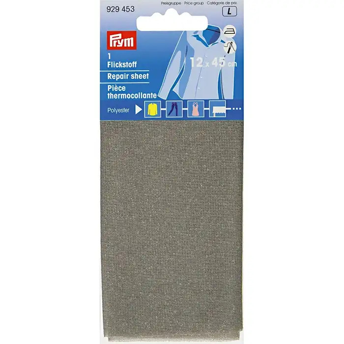 Pièce thermocollante 12x45cm gris PRYM Pièce thermocollante 12x45cm gris PRYM