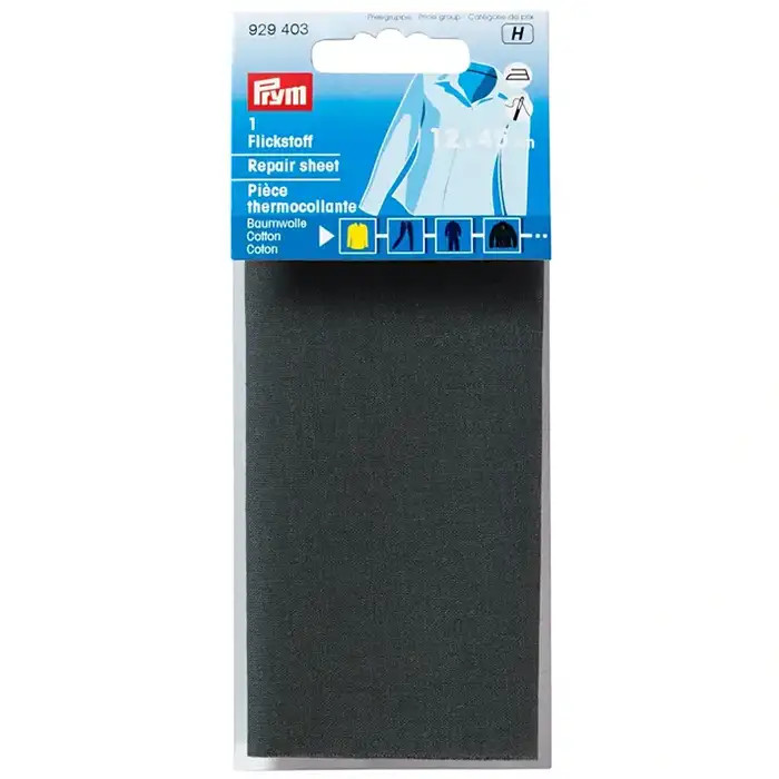 Pièce thermocollante 12x45cm grise Prym Pièce thermocollante 12x45cm grise Prym