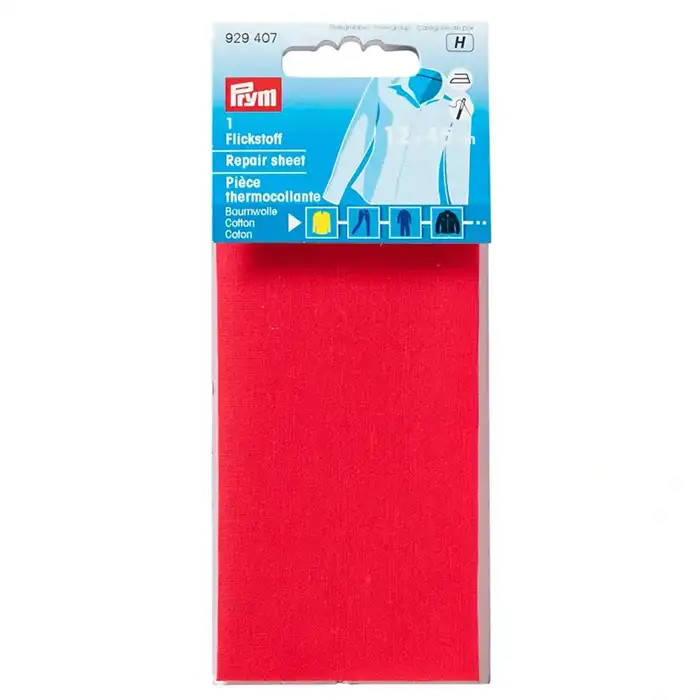 Pièce thermocollante 12x45cm rouge Prym Pièce thermocollante 12x45cm rouge Prym