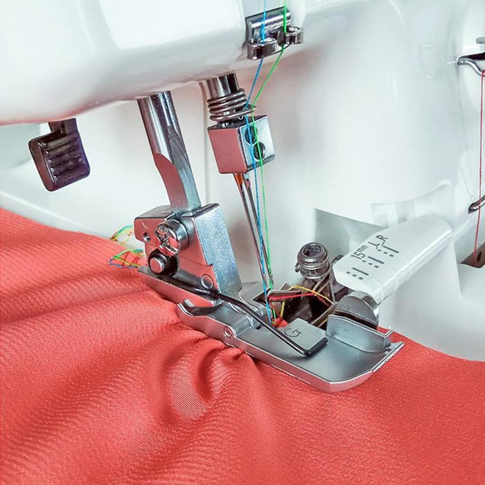 Pied à froncer pour surjeteuse "G" Janome & Elna Pied à froncer pour surjeteuse "G" Janome & Elna