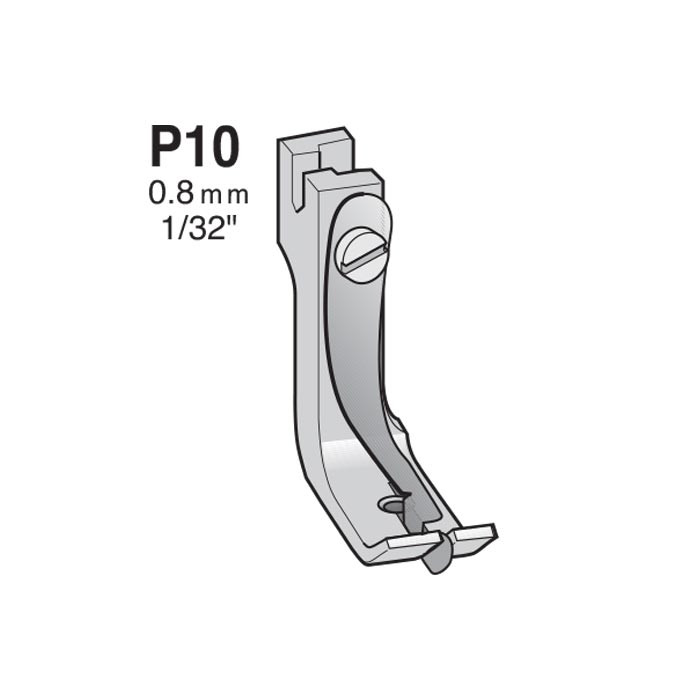 Pied surpiqûre avec guide P10 (0.8mm) Pied surpiqûre avec guide P10 (0.8mm)