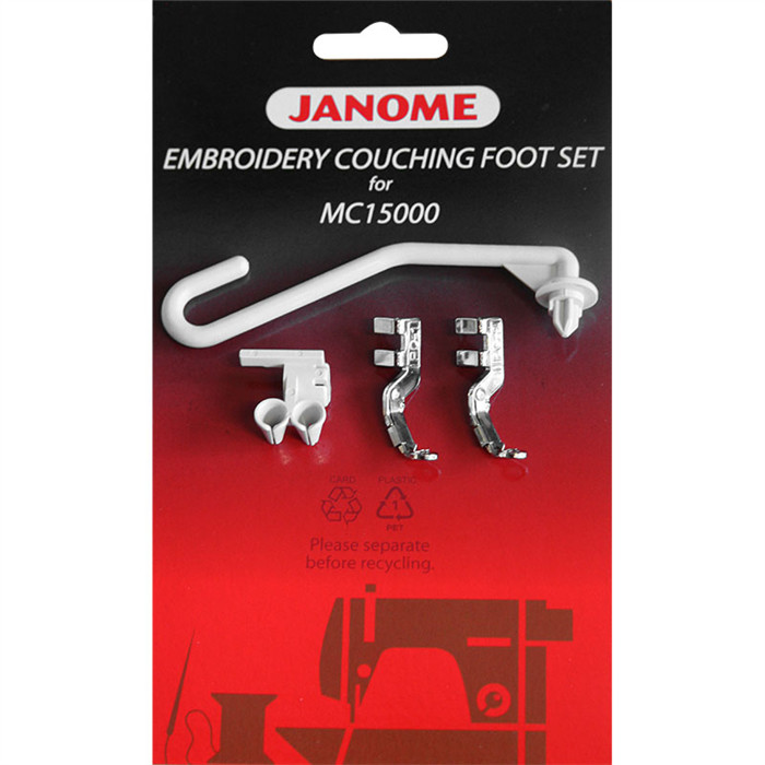 Pieds et guides pour broderie fil couché Pieds et guides pour broderie fil couché