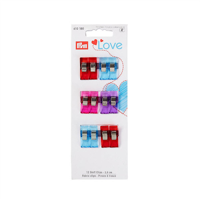 Pinces à tissus colorées 2,6cm (12 pièces) Prym Pinces à tissus colorées 2,6cm (12 pièces) Prym