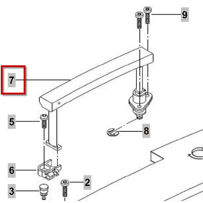 Poignée de transport pour machine à coudre Bernina Poignée de transport pour machine à coudre Bernina