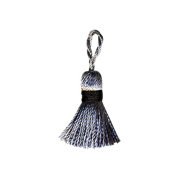 Pompon flochette rayonne gris moyen Pompon flochette rayonne gris moyen