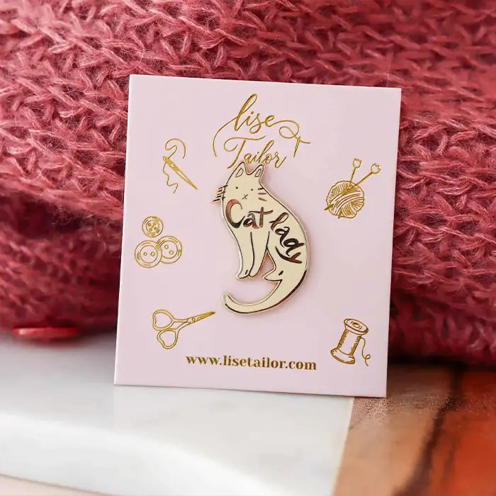 Porte-aiguille aimanté Cat Lady Lise Tailor Porte-aiguille aimanté Cat Lady Lise Tailor