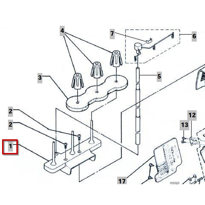 Porte bobine, cône multiple Porte bobine, cône multiple