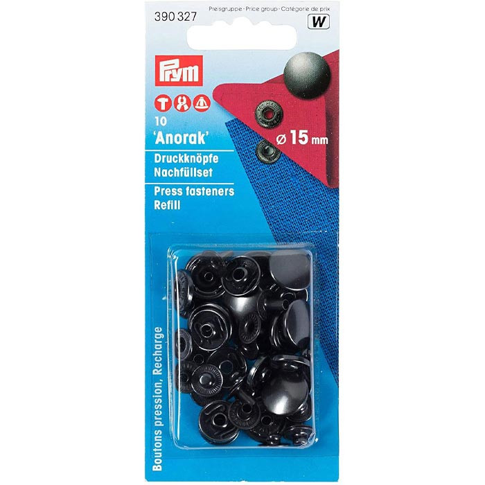 Recharge boutons pression anorak 15 mm Bruni Prym Recharge boutons pression anorak 15 mm Bruni Prym
