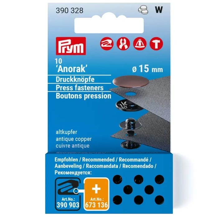 Recharge boutons pression anorak 15 mm Cuivre Recharge boutons pression anorak 15 mm Cuivre