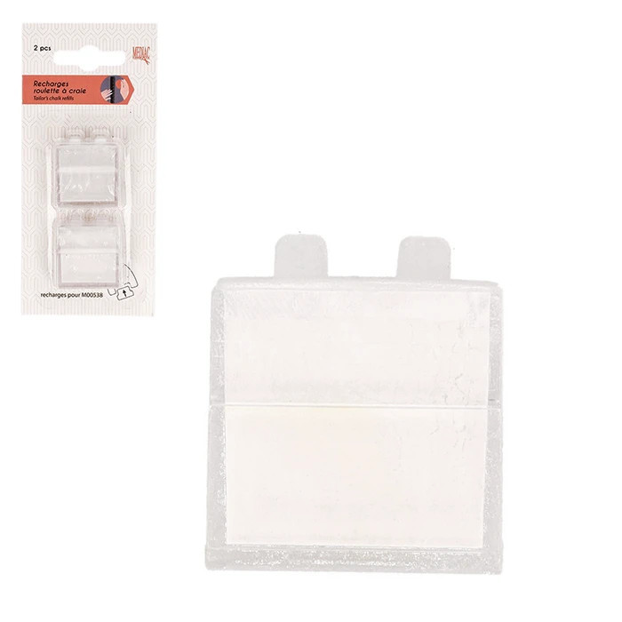 Recharges pour roulette à craie (Lot de 2) – Blanc Recharges pour roulette à craie (Lot de 2) – Blanc