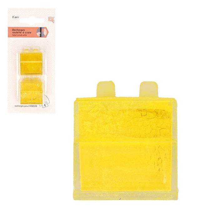 Recharges pour roulette à craie (Lot de 2) – Jaune Recharges pour roulette à craie (Lot de 2) – Jaune