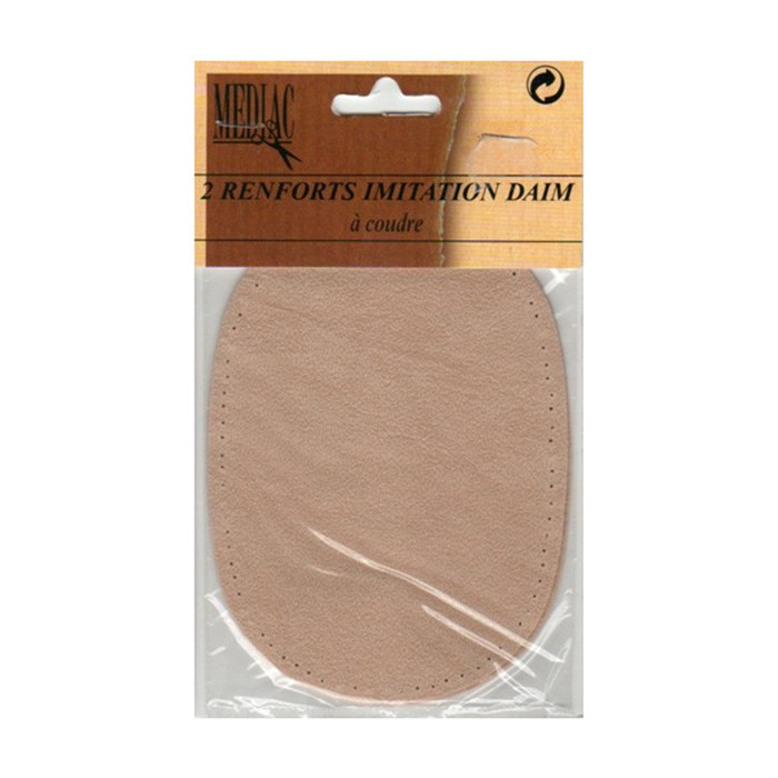 Renforts à coudre imitation daim Beige Renforts à coudre imitation daim Beige