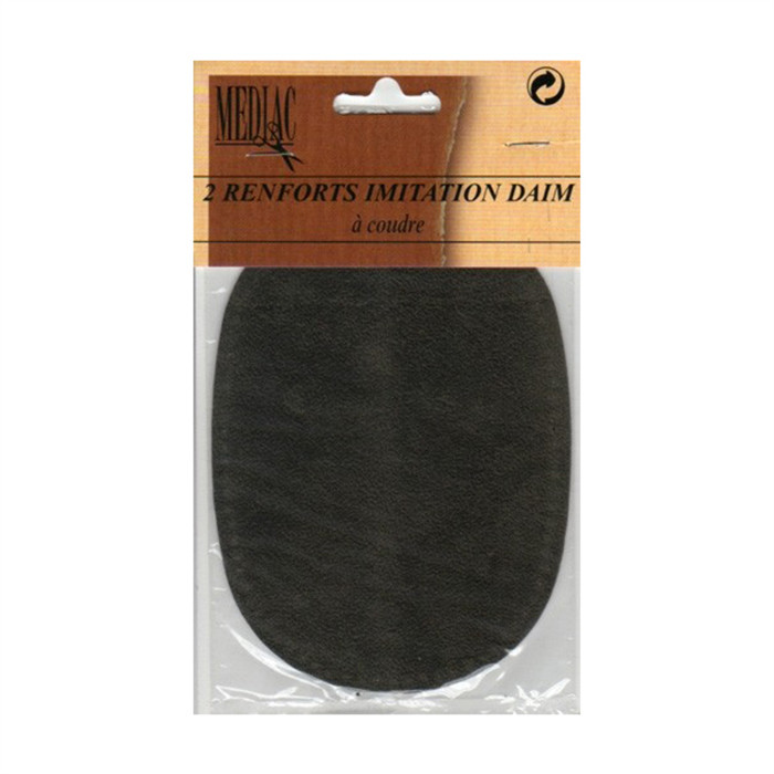 Renforts à coudre imitation daim Marron Renforts à coudre imitation daim Marron