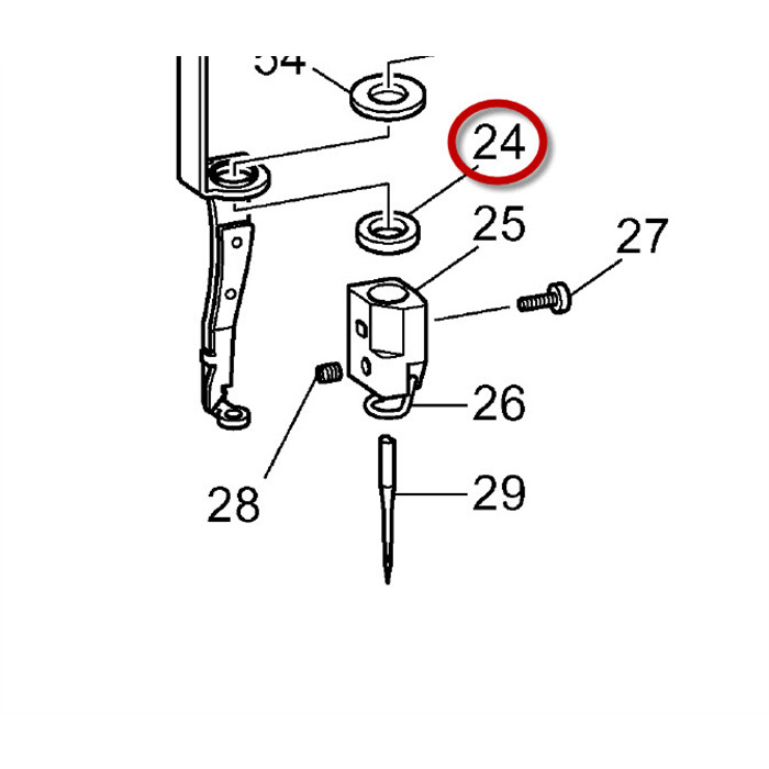 Rondelle caoutchouc inférieure amortisseur barre à aiguille Rondelle caoutchouc inférieure amortisseur barre à aiguille