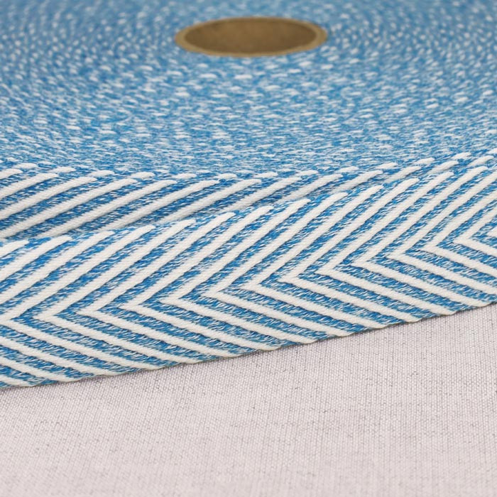 Sangle chevrons bleu et blanc 30mm au mètre Sangle chevrons bleu et blanc 30mm au mètre