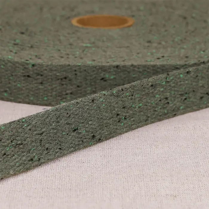 Sangle chinée kaki 30mm au mètre Sangle chinée kaki 30mm au mètre