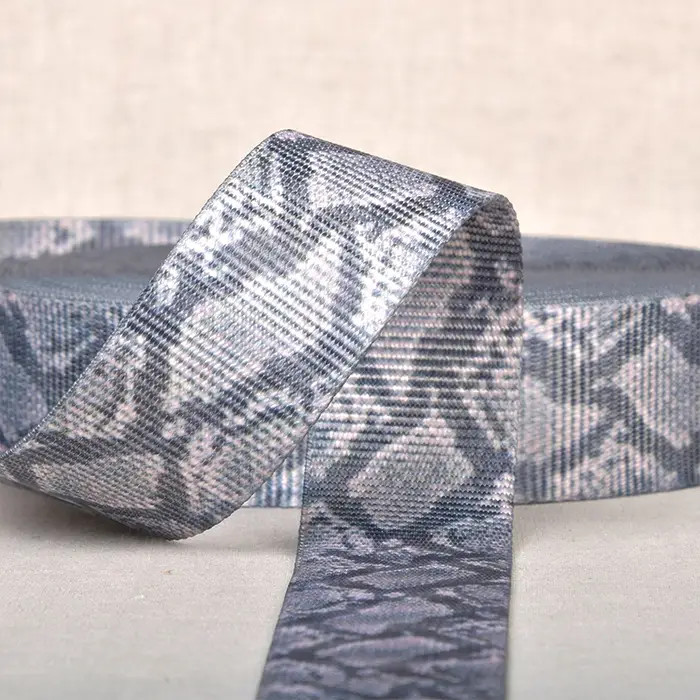 Sangle peau de serpent gris clair au mètre Sangle peau de serpent gris clair au mètre
