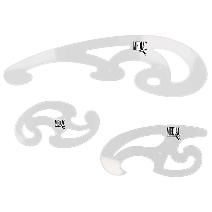 Set de 3 règles pistolets Set de 3 règles pistolets