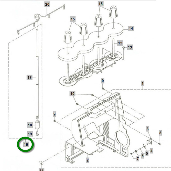 Support antenne porte bobine, cône Support antenne porte bobine, cône