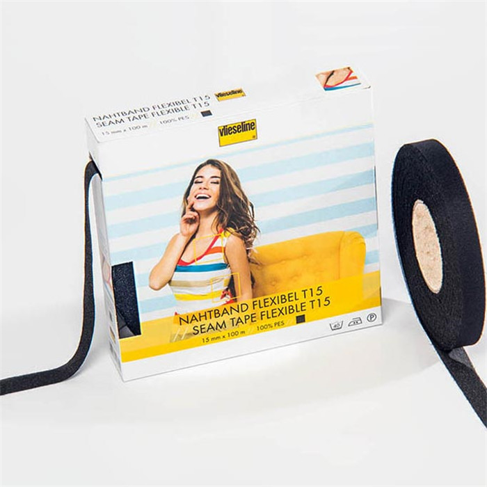 Support droit fil extensible T15 noir Vlieseline au mètre Support droit fil extensible T15 noir Vlieseline au mètre