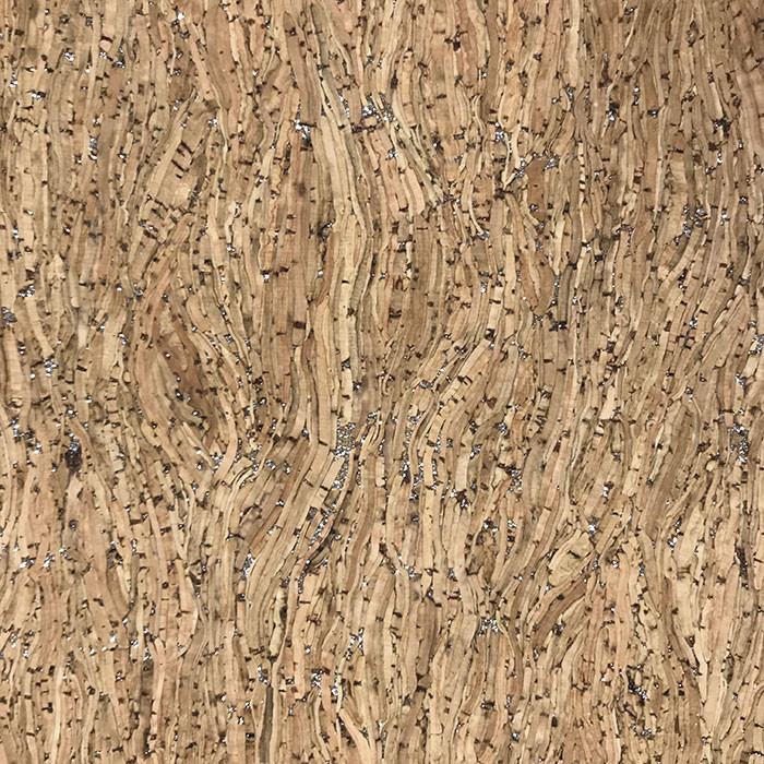 Tissu liège argenté par 50cm Tissu liège argenté par 50cm