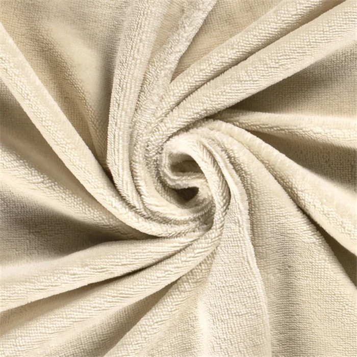 Tissu micro éponge beige Bambou au 50cm Tissu micro éponge beige Bambou au 50cm