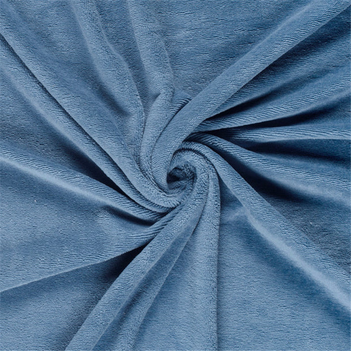 Tissu micro éponge bleu Bambou au 50cm Tissu micro éponge bleu Bambou au 50cm