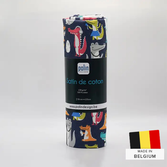 Tissu Satin de Coton Croco 50x155cm Tissu Satin de Coton Croco 50x155cm