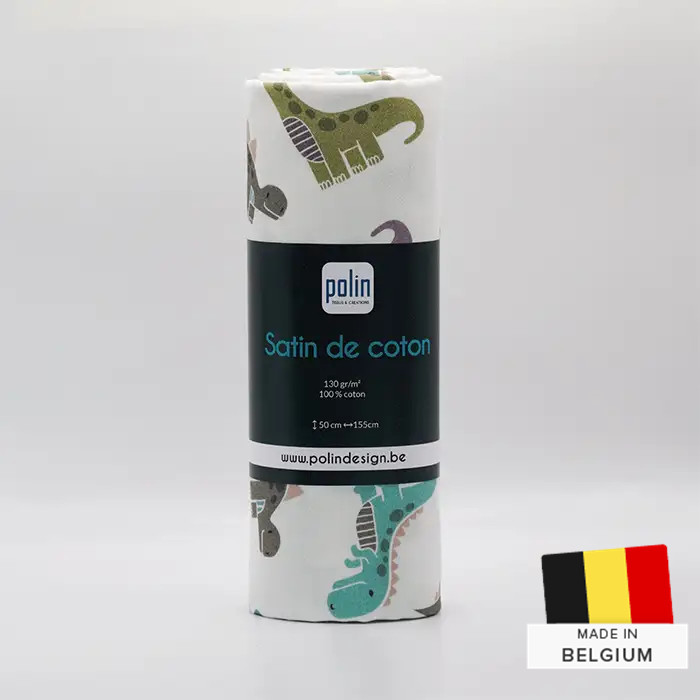 Tissu Satin de Coton Dino 50x155cm Tissu Satin de Coton Dino 50x155cm