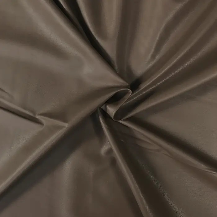 Tissu stretch simili cuir marron au 50cm Tissu stretch simili cuir marron au 50cm