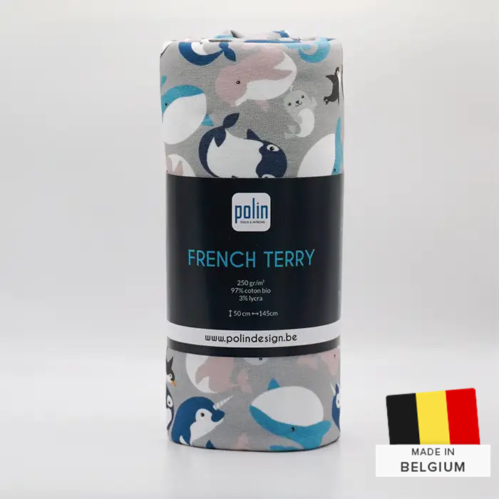 Tissu Sweat French Terry Océan 50x145cm Tissu Sweat French Terry Océan 50x145cm