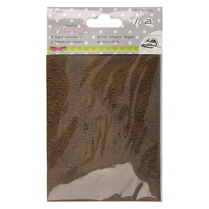 Tissu thermocollant simili cuir 12x30cm Tissu thermocollant simili cuir 12x30cm