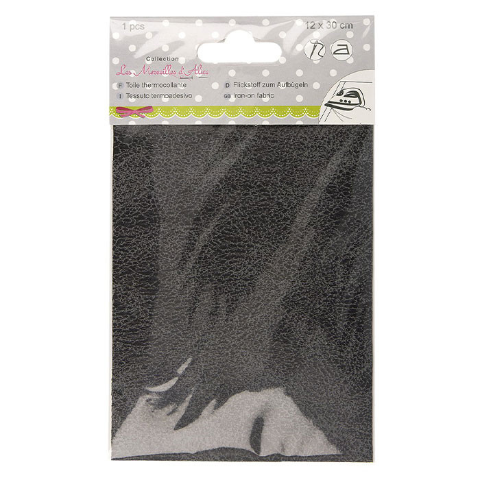 Tissu thermocollant simili cuir 12x30cm Tissu thermocollant simili cuir 12x30cm