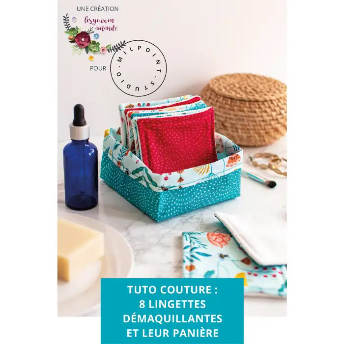 Tuto Zorb - 8 lingettes démaquillantes et leur panière Tuto Zorb - 8 lingettes démaquillantes et leur panière