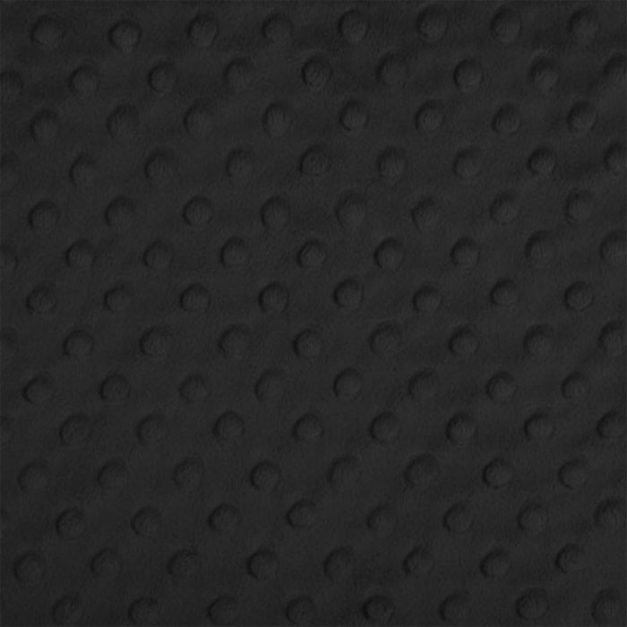 Velours Minky relief à pois noir 145cm par 50cm Velours Minky relief à pois noir 145cm par 50cm