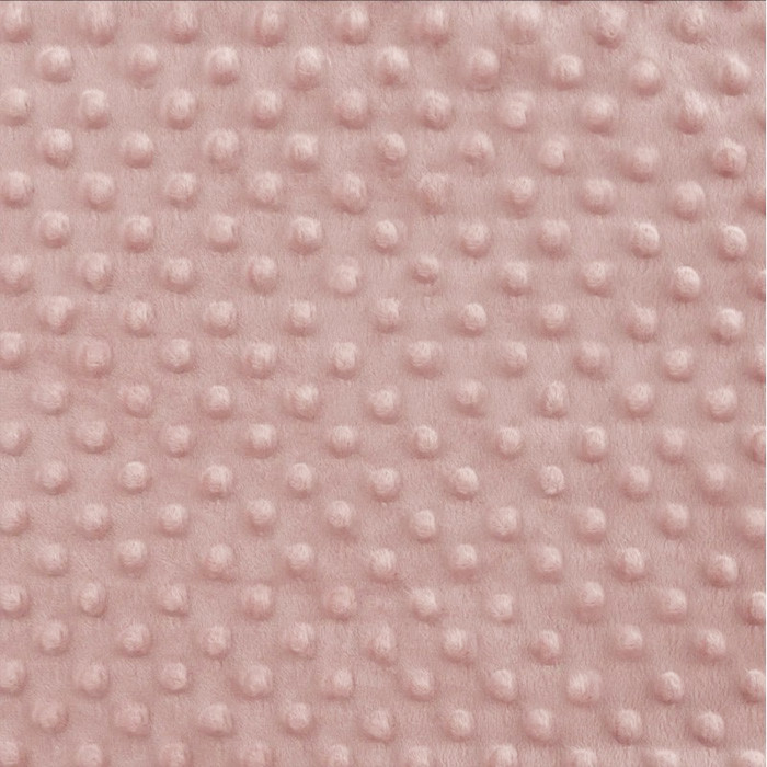 Velours Minky relief à pois vieux rose 145cm par 50cm Velours Minky relief à pois vieux rose 145cm par 50cm