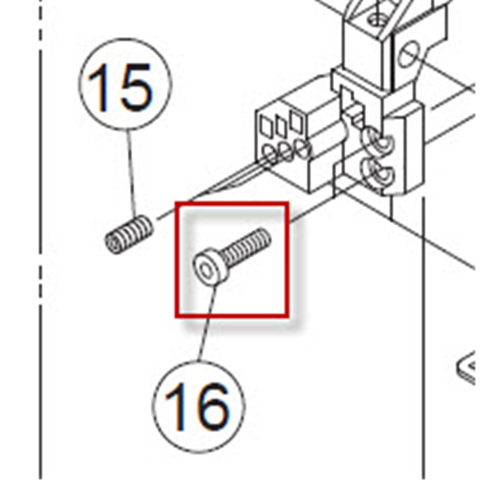 Vis pince aiguille allen droite Vis pince aiguille allen droite