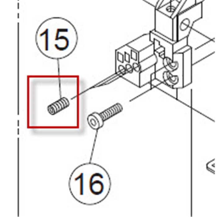 Vis pince aiguille allen gauche Babylock Vis pince aiguille allen gauche Babylock