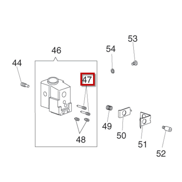 Vis pince aiguille supérieur Vis pince aiguille supérieur