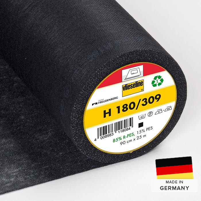 Vlieseline H180 90cm noire au mètre Vlieseline H180 90cm noire au mètre