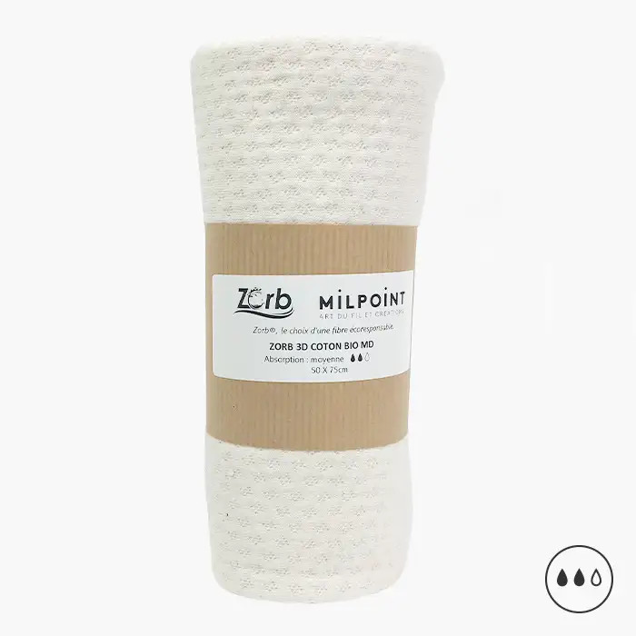 Zorb Coton moyen écru - Coupon 50x75cm Zorb Coton moyen écru - Coupon 50x75cm